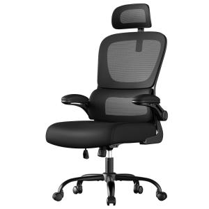 Fauteuil de bureau tissu en maille fonction de bascule noir