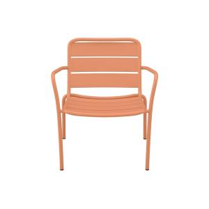 Fauteuil de jardin acier orange clair