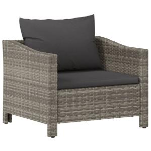 Fauteuil de jardin avec résine grise 72 x 63 x 55.5 cm