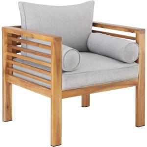 Fauteuil de jardin avec structure en bois capacité 120 kg