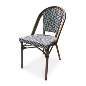 Fauteuil de jardin empilable en aluminium - bleu