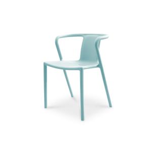 Fauteuil de jardin empilable en polypropylène bleu azur