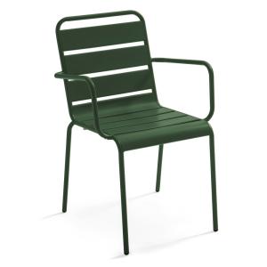 Fauteuil de jardin en métal vert forêt