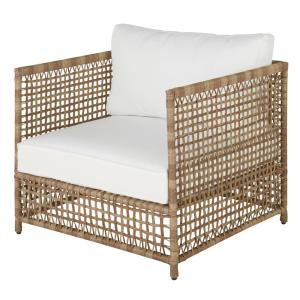 Fauteuil de jardin en résine tressée recyclée imitation rot…