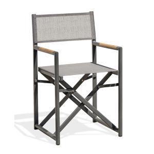 Fauteuil de jardin en toile plastifiée et aluminium