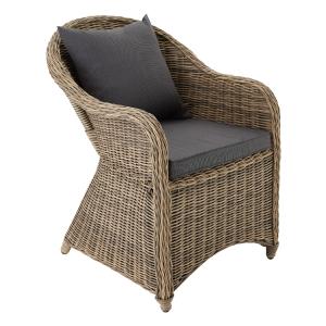 Fauteuil de jardin luxe Avec cadre en aluminium marron natu…