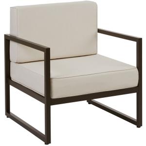 Fauteuil de jardin rembourrage XXL revêtement polyester dép…