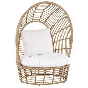 Fauteuil de jardin rotin beige