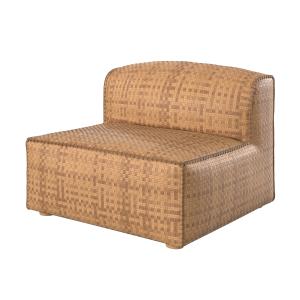 Fauteuil de jardin tressé en feuilles d'abaca synthétique