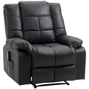 Fauteuil de massage inclinable repose-pied réglable synthét…