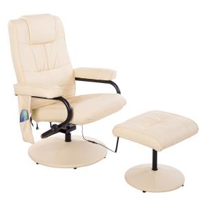 Fauteuil de massage relax inclinable repose-pied synthétiqu…