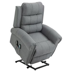 Fauteuil de massage releveur inclinable repose-pied tissu g…