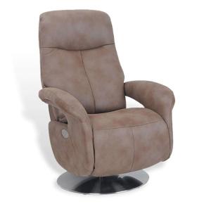 Fauteuil de relaxation électrique 2 moteurs en tissu microf…