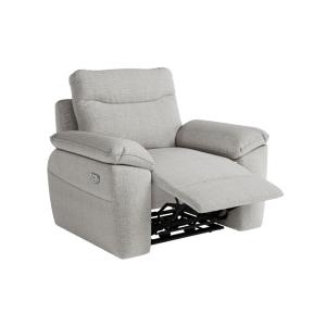 Fauteuil de relaxation électrique en tissu texturé 3D - Gri…