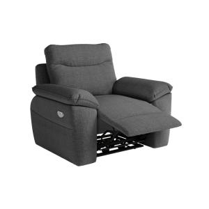 Fauteuil de relaxation électrique en tissu texturé 3D - Gri…