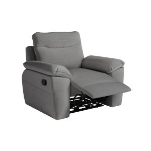 Fauteuil de relaxation manuel en tissu - Gris