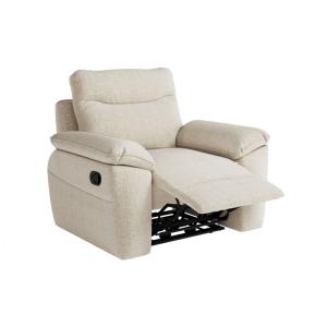 Fauteuil de relaxation manuel en tissu texturé 3D - Beige