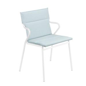 Fauteuil de repas matelassé en acier  L55xl61xH85