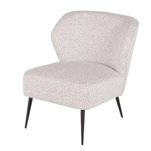 Fauteuil de restaurant en polyester recyclé moucheté noir e…