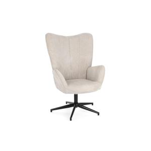 Fauteuil de salon pivotant en tissu à accoudoirs dossier ha…