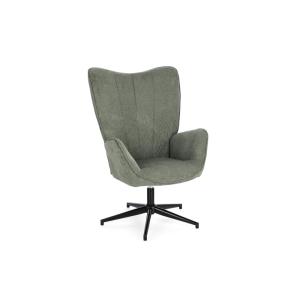 Fauteuil de salon pivotant en tissu à accoudoirs dossier ha…