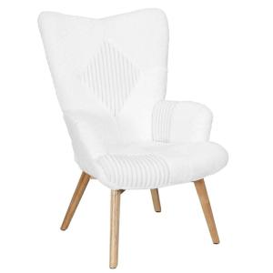 Fauteuil de salon scandi en blanc