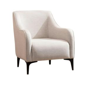 Fauteuil de salon tissu sable moderne