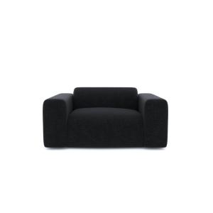 Fauteuil de salon velours à motifs anthracite