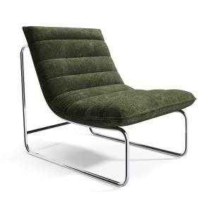 Fauteuil de salon velours texturé kaki