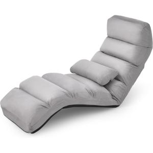 Fauteuil de sol dossier inclinable réglable 5 niveaux gris…