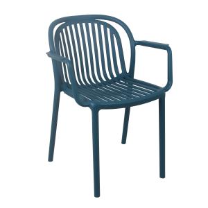 Fauteuil de terrasse bleu canard