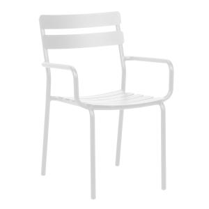 Fauteuil de terrasse en aluminium blanc