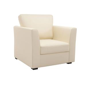 Fauteuil déhoussable tissu coton H85 beige