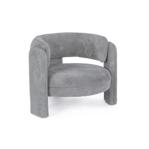 Fauteuil design arrondi en tissu
