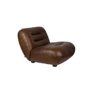 Fauteuil design en cuir maron