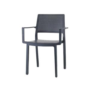 Fauteuil design en plastique anthracite