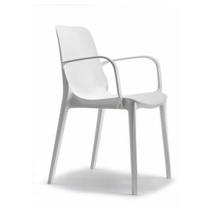 Fauteuil design en plastique blanc