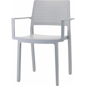 Fauteuil design en plastique gris clair