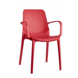 Fauteuil design en plastique rouge