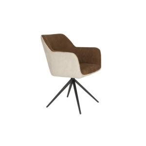 Fauteuil design en polyester marron