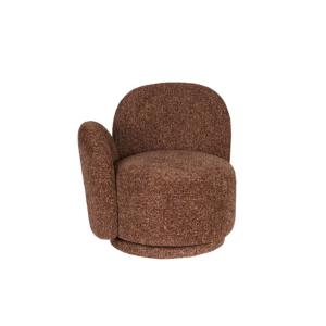 Fauteuil design en tissu rouge