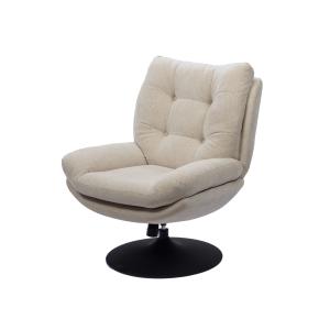 Fauteuil design et confortable pivotant beige