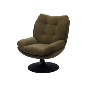 Fauteuil design et confortable pivotant kaki