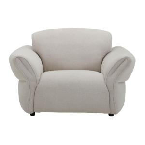 Fauteuil droit polyester beige