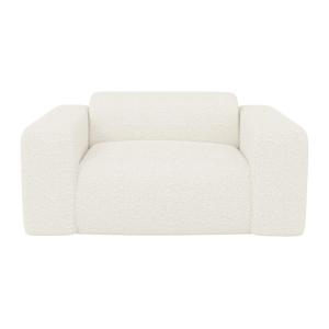 Fauteuil droit polyester blanc