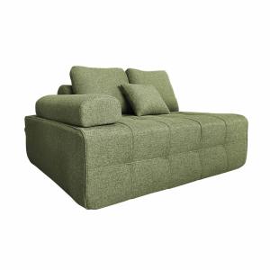 Fauteuil droit pour canapé modulable en tissu vert L 140 cm