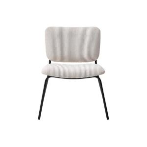 Fauteuil droit velours beige