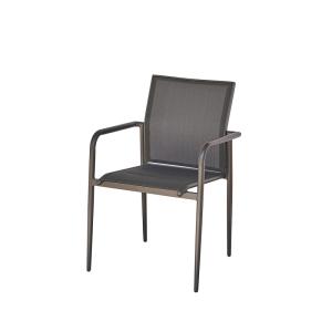 fauteuil en aluminium et textilène gris