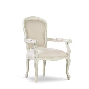 Fauteuil en bois d'acajou blanc et revêtement en polyester…