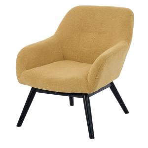 Fauteuil en bois noir et tissu Trendy Safran